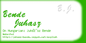 bende juhasz business card